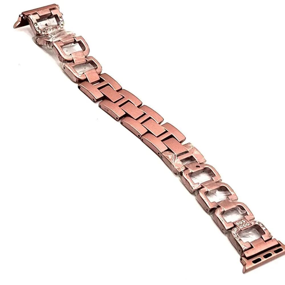 New Without Tags Rose Gold Tone Watch Band Apple Watch 6-7.5in